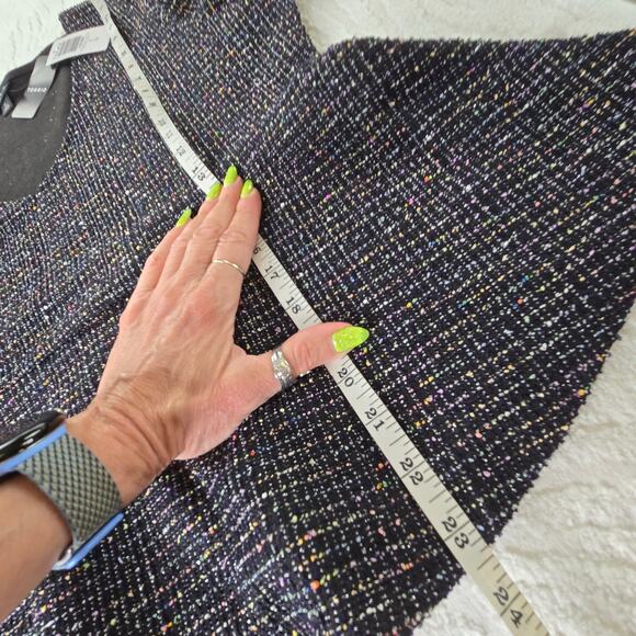 ๐ Torrid NWT Rainbow Boucle V-Neck Peplum Top Large 12 Torrid 0 black - Picture 12 of 17